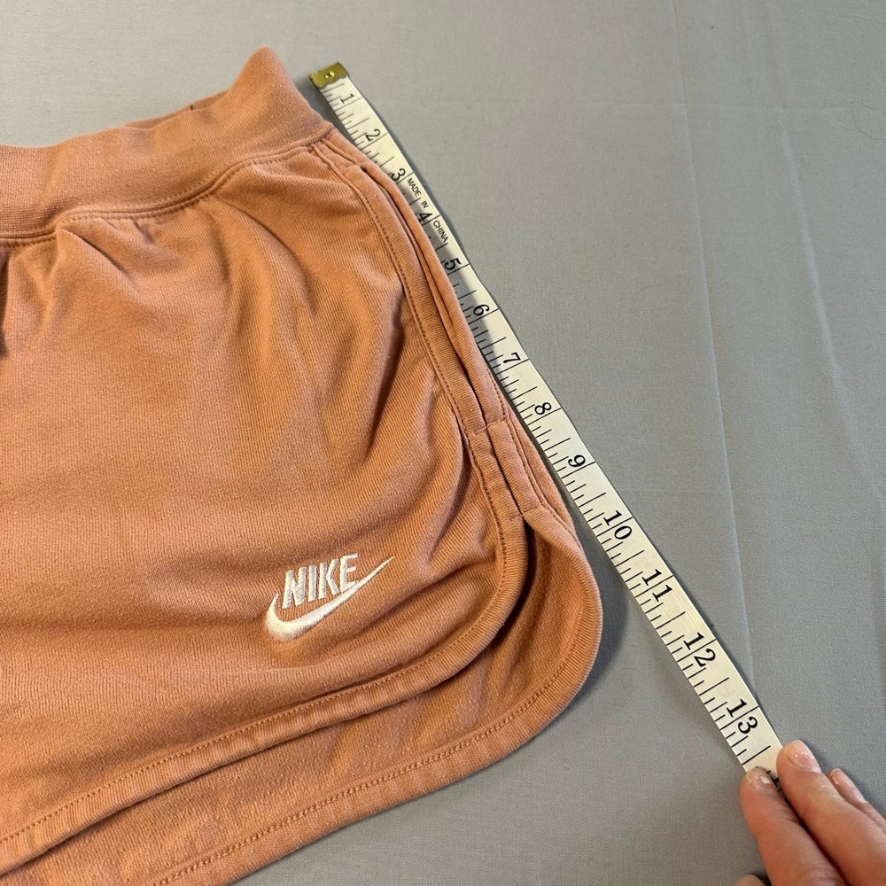 Nike Sportswear Gym Vintage Shorts Womens Small Dusty Rose CJ1826-827 Retro Logo - Picture 3 of 7